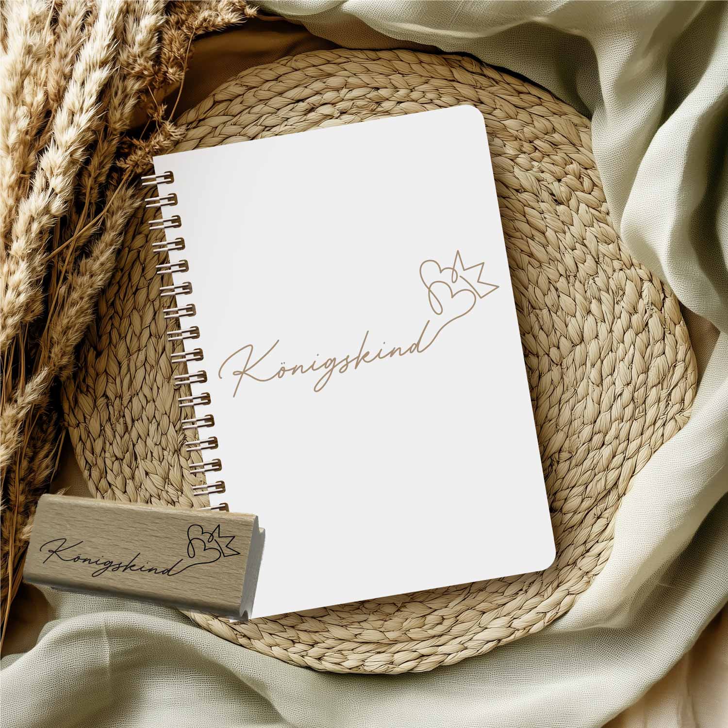 Stempel Königskind | Christlicher Spruchstempel Kind Gottes | für Jungs, Taufe, Kommunion & Glaube