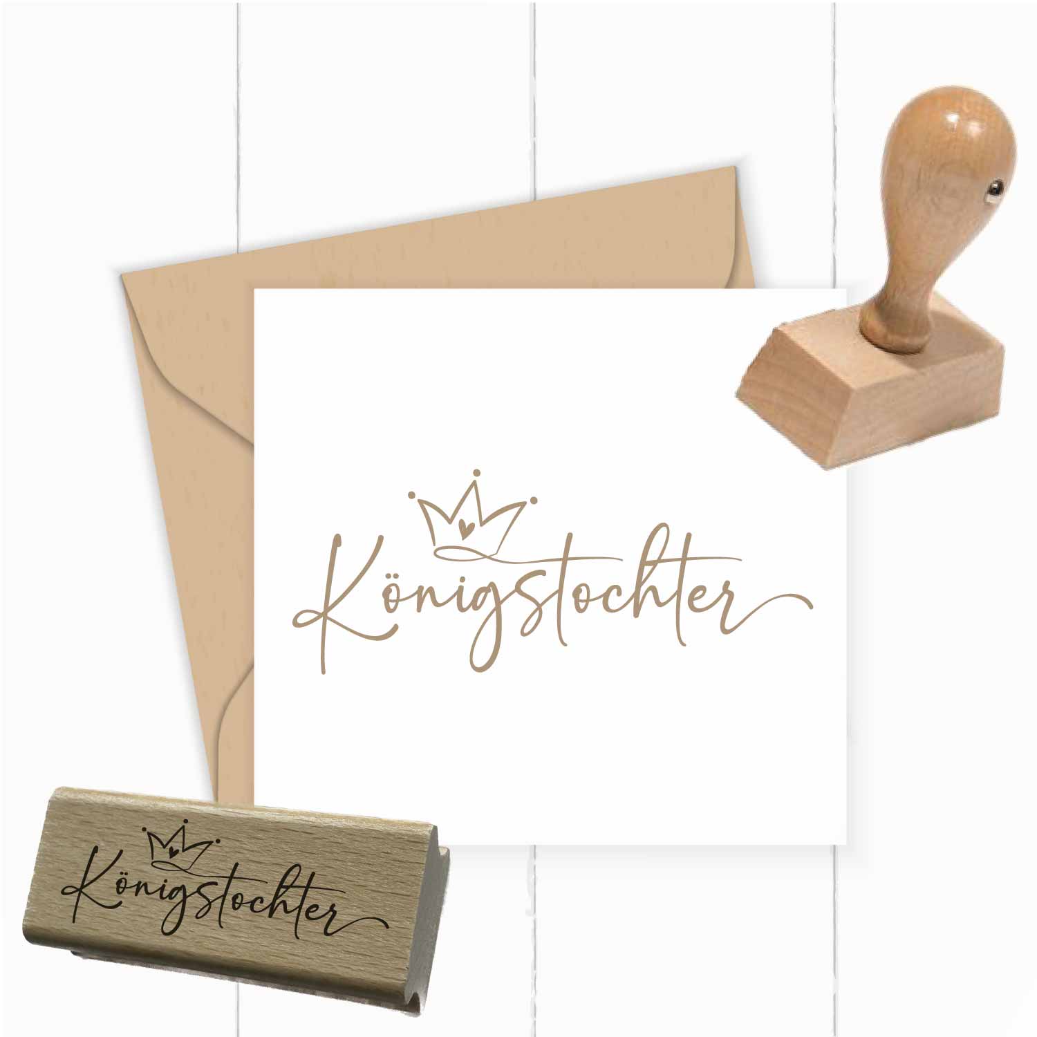 Stempel Königstochter | Christlicher Motivstempel Kind Gottes | für Taufe, Konfirmation & Glaube - ST0731