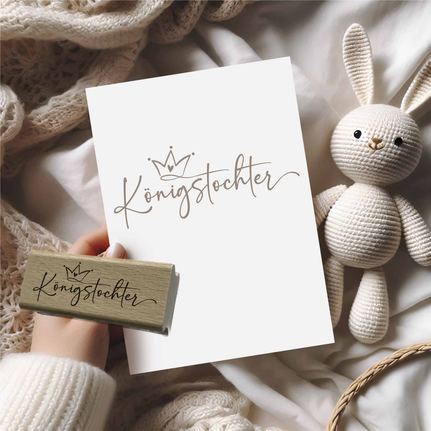 Stempel Königstochter | Christlicher Motivstempel Kind Gottes | für Taufe, Konfirmation & Glaube