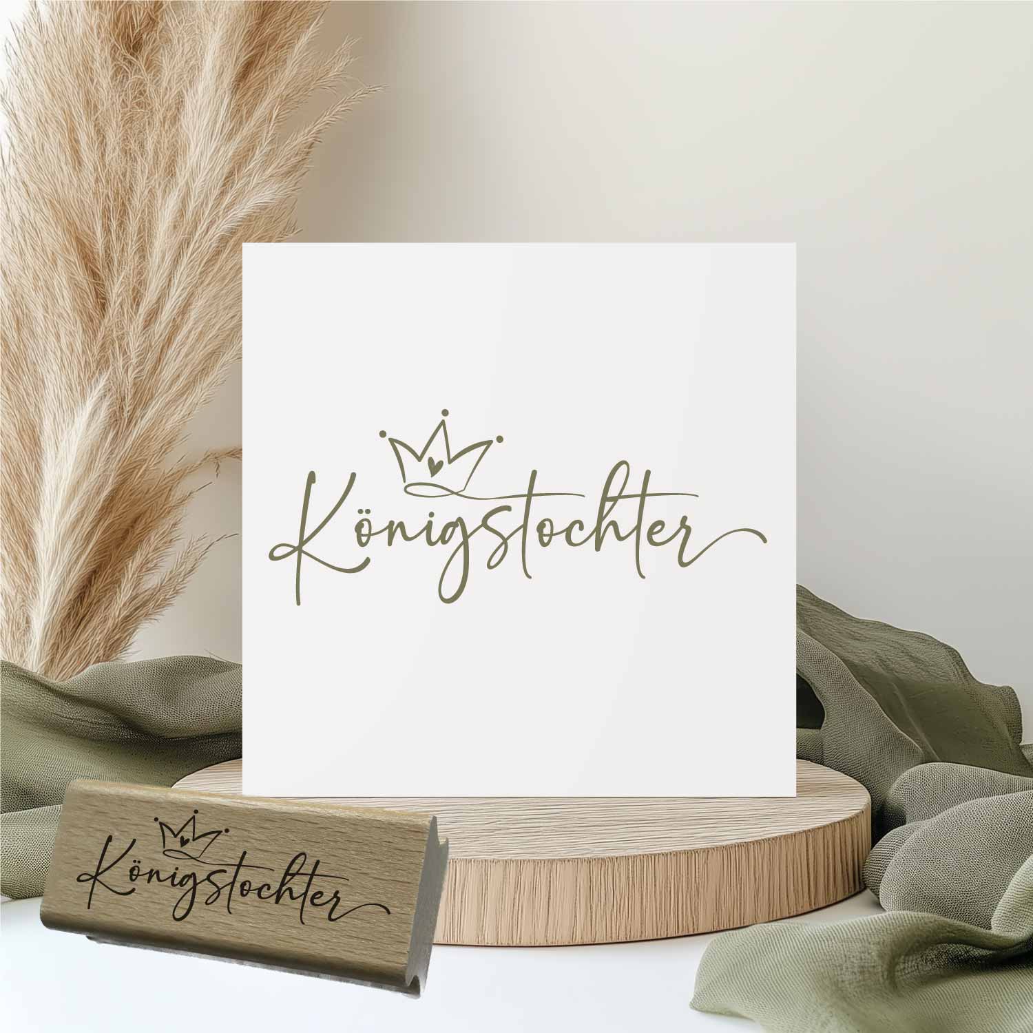 Stempel Königstochter | Christlicher Motivstempel Kind Gottes | für Taufe, Konfirmation & Glaube