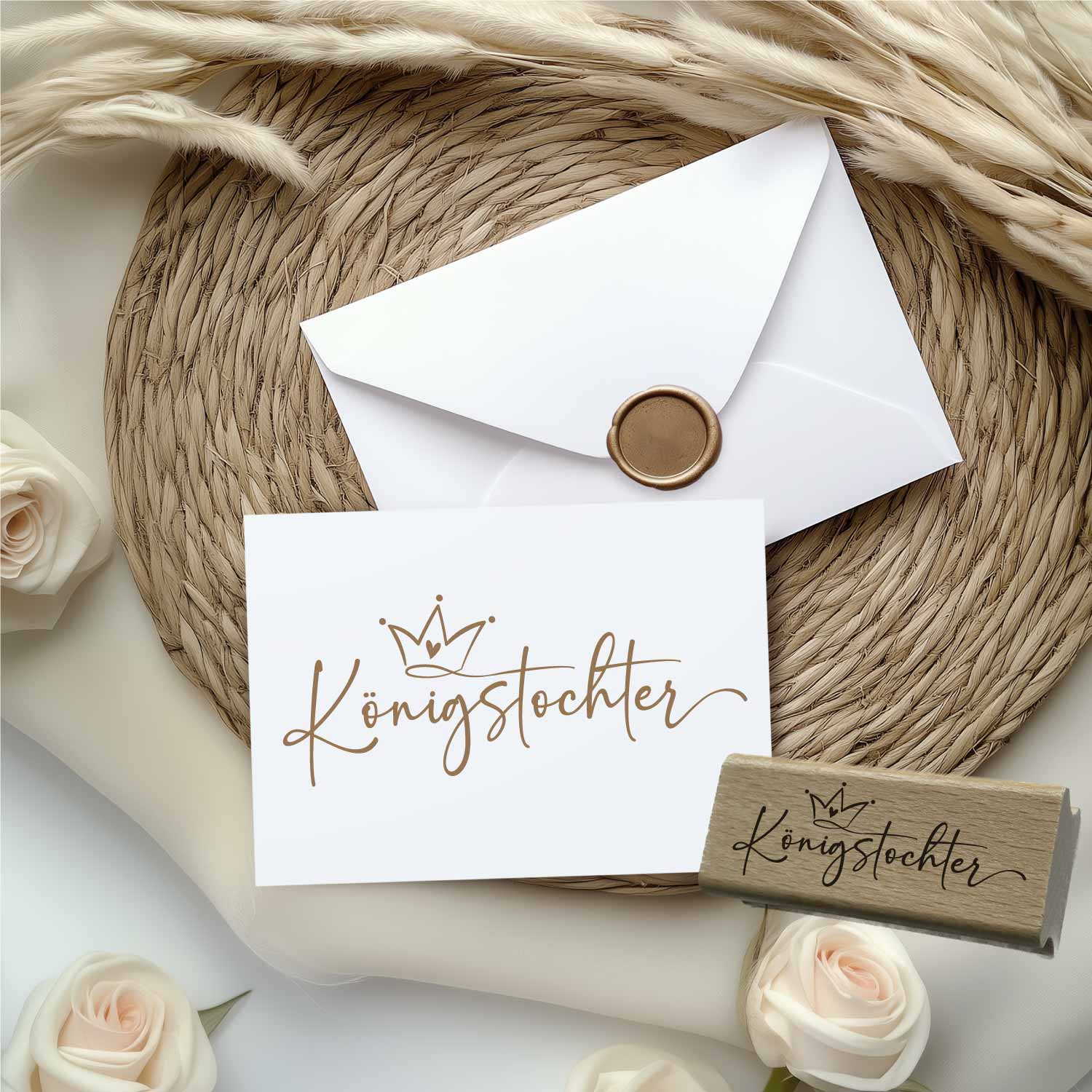 Stempel Königstochter | Christlicher Motivstempel Kind Gottes | für Taufe, Konfirmation & Glaube