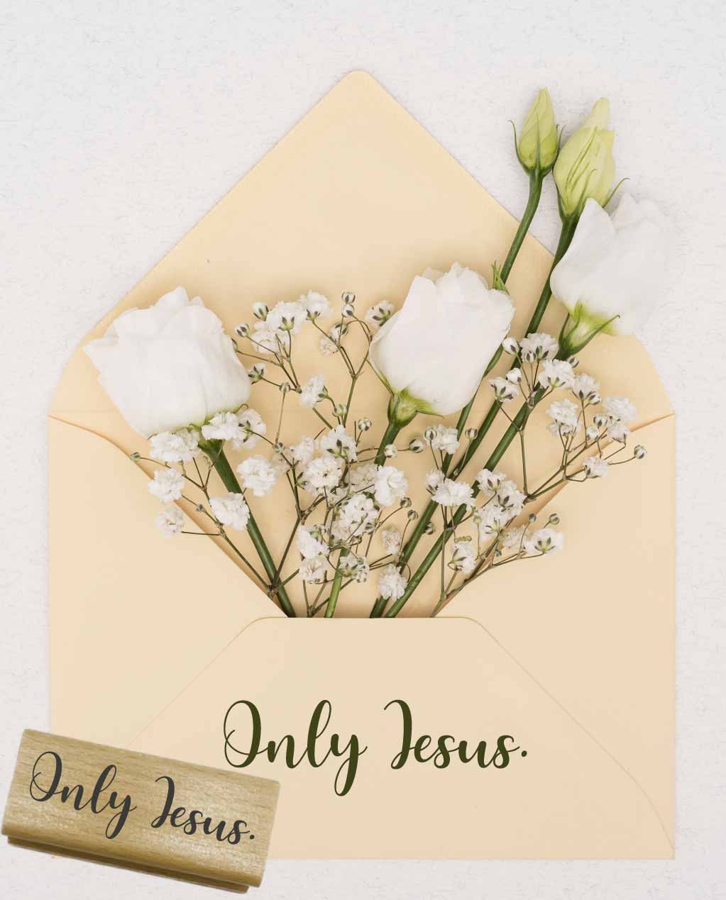 Motivstempel „Only Jesus.“ – Hochwertiger Holzstempel für Papeterie & DIY
