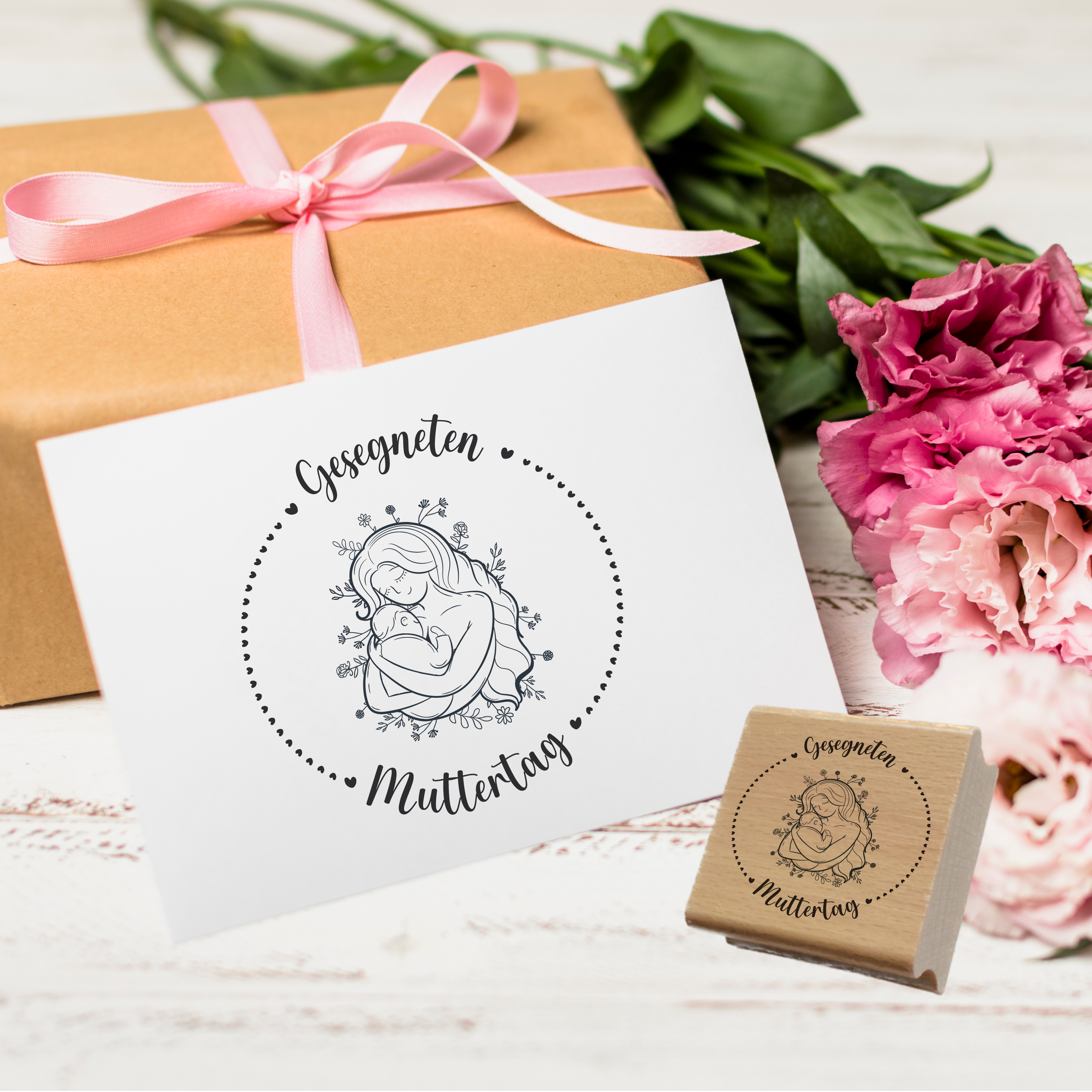 Muttertag Stempel mit Gesegneten Muttertag Motiv