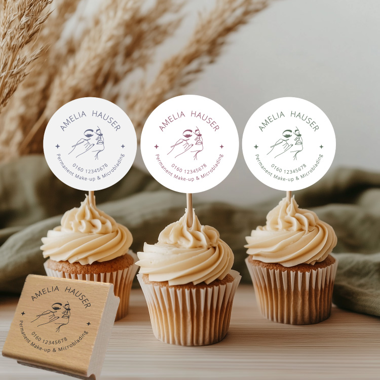 Personalisierter Beauty Stempel für Kosmetik, PMU & Nails "Amelia"