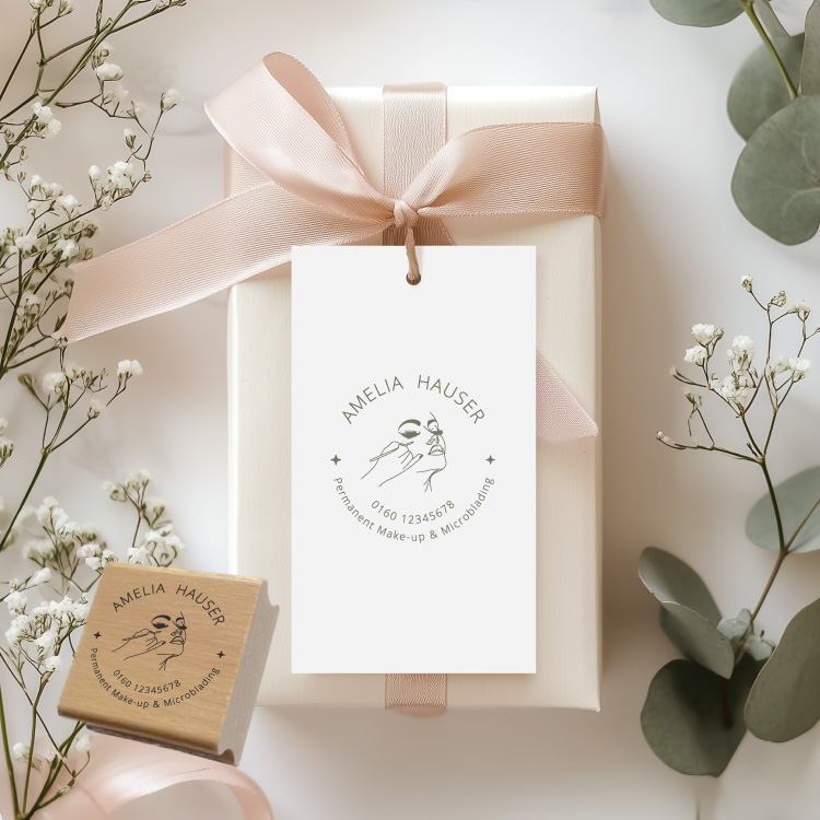 Personalisierter Beauty Stempel für Kosmetik, PMU & Nails "Amelia"