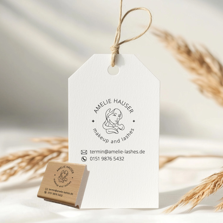 Personalisierter Logo-Stempel für Lashes, Makeup & Beauty "Amelie"
