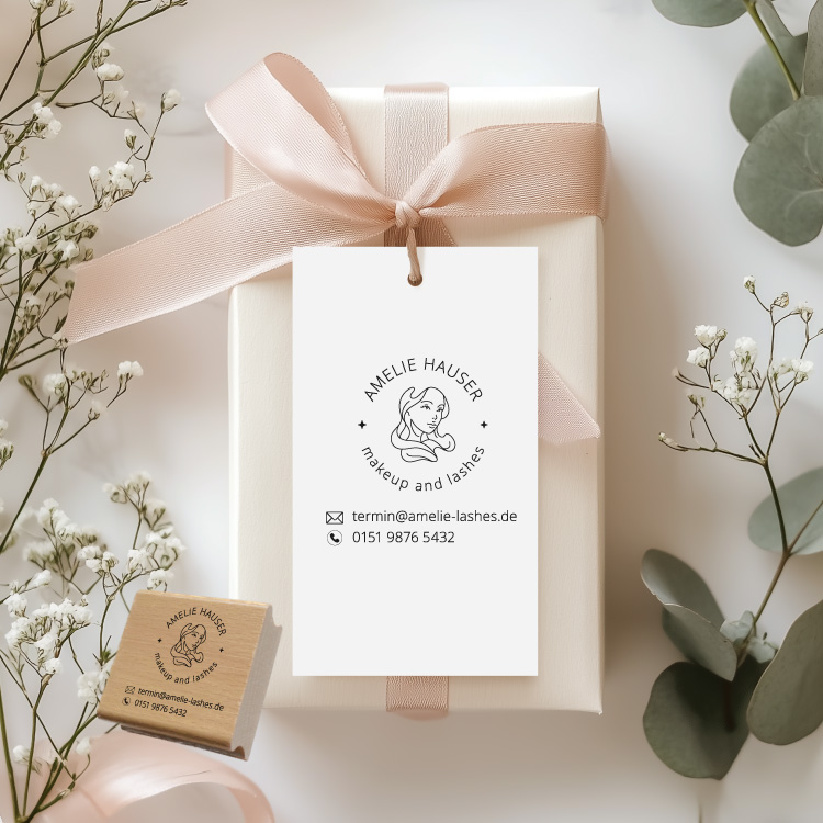Personalisierter Logo-Stempel für Lashes, Makeup & Beauty "Amelie"