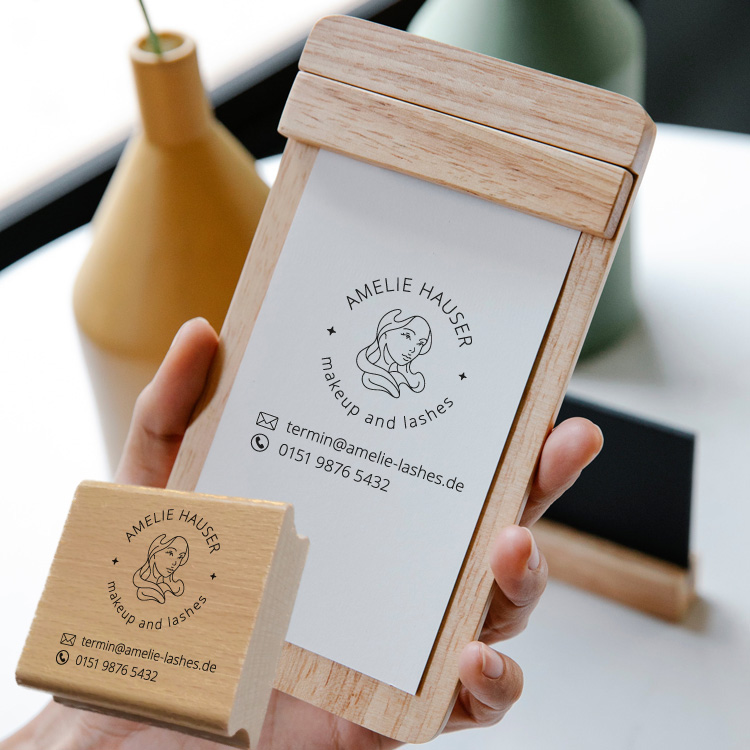 Personalisierter Logo-Stempel für Lashes, Makeup & Beauty "Amelie"