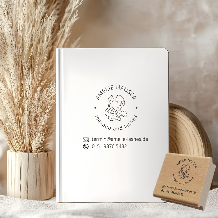 Personalisierter Logo-Stempel für Lashes, Makeup & Beauty "Amelie"