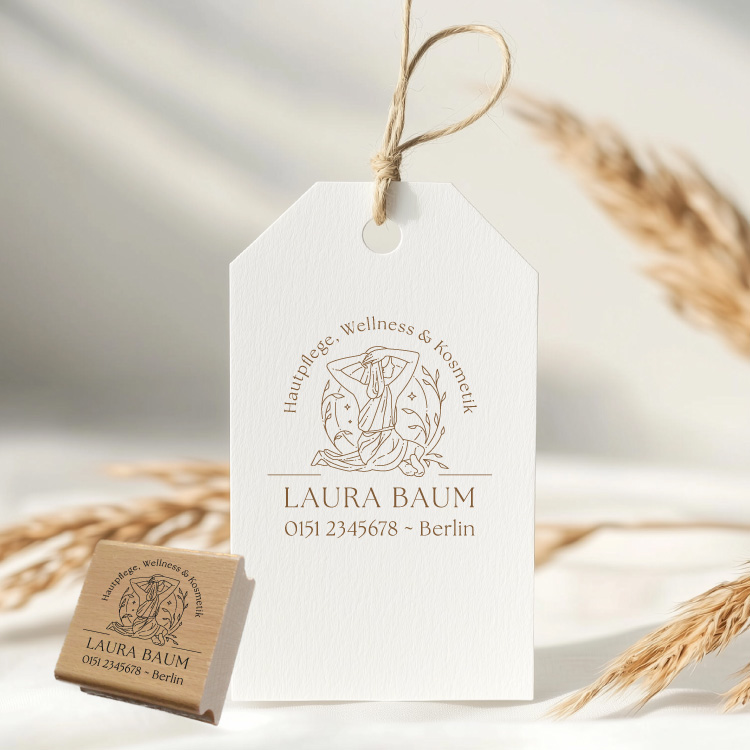 Personalisierter Wellness Stempel für Kosmetik & Hautpflege "Laura"