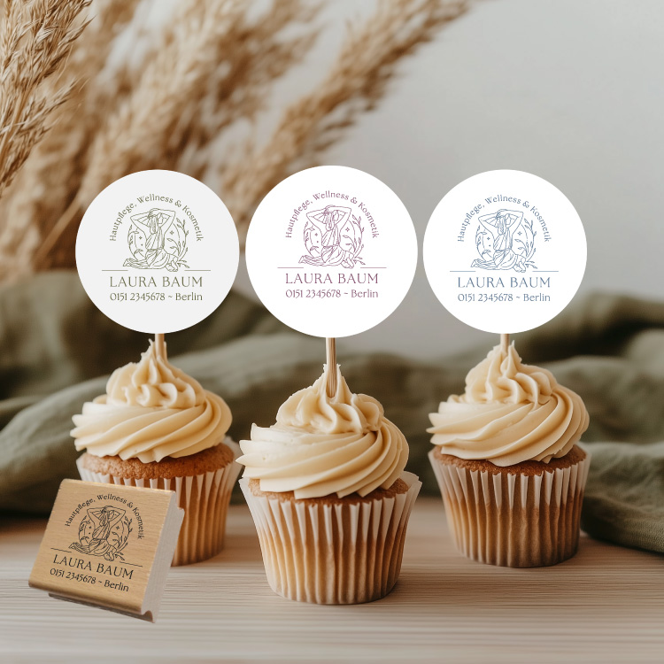 Personalisierter Wellness Stempel für Kosmetik & Hautpflege "Laura"