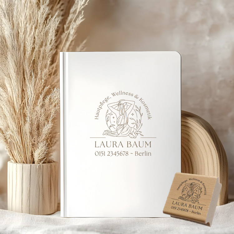 Personalisierter Wellness Stempel für Kosmetik & Hautpflege "Laura"