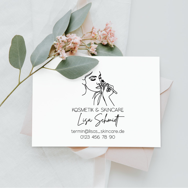 Personalisierter Skincare Stempel für Kosmetik & Make-up  (4–10 cm) "Lisa"