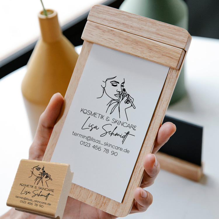 Personalisierter Skincare Stempel für Kosmetik & Make-up  (4–10 cm) "Lisa"