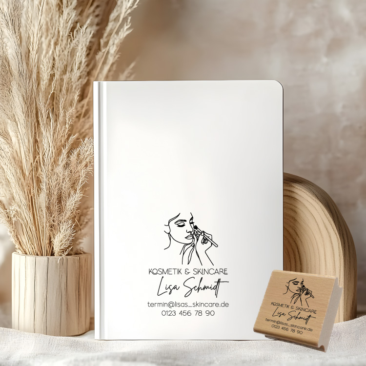Personalisierter Skincare Stempel für Kosmetik & Make-up  (4–10 cm) "Lisa"