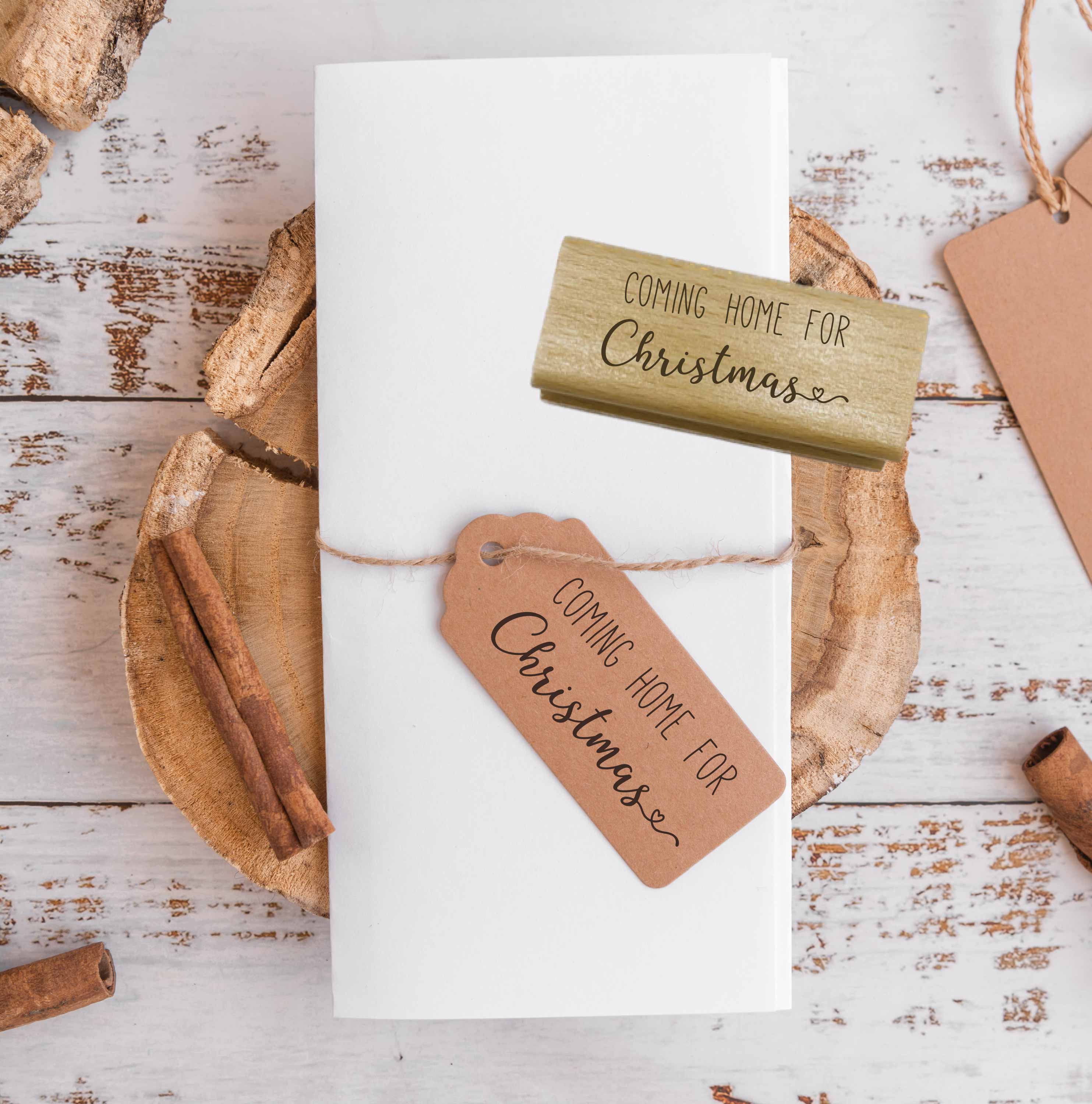 Stempel „Coming Home for Christmas“