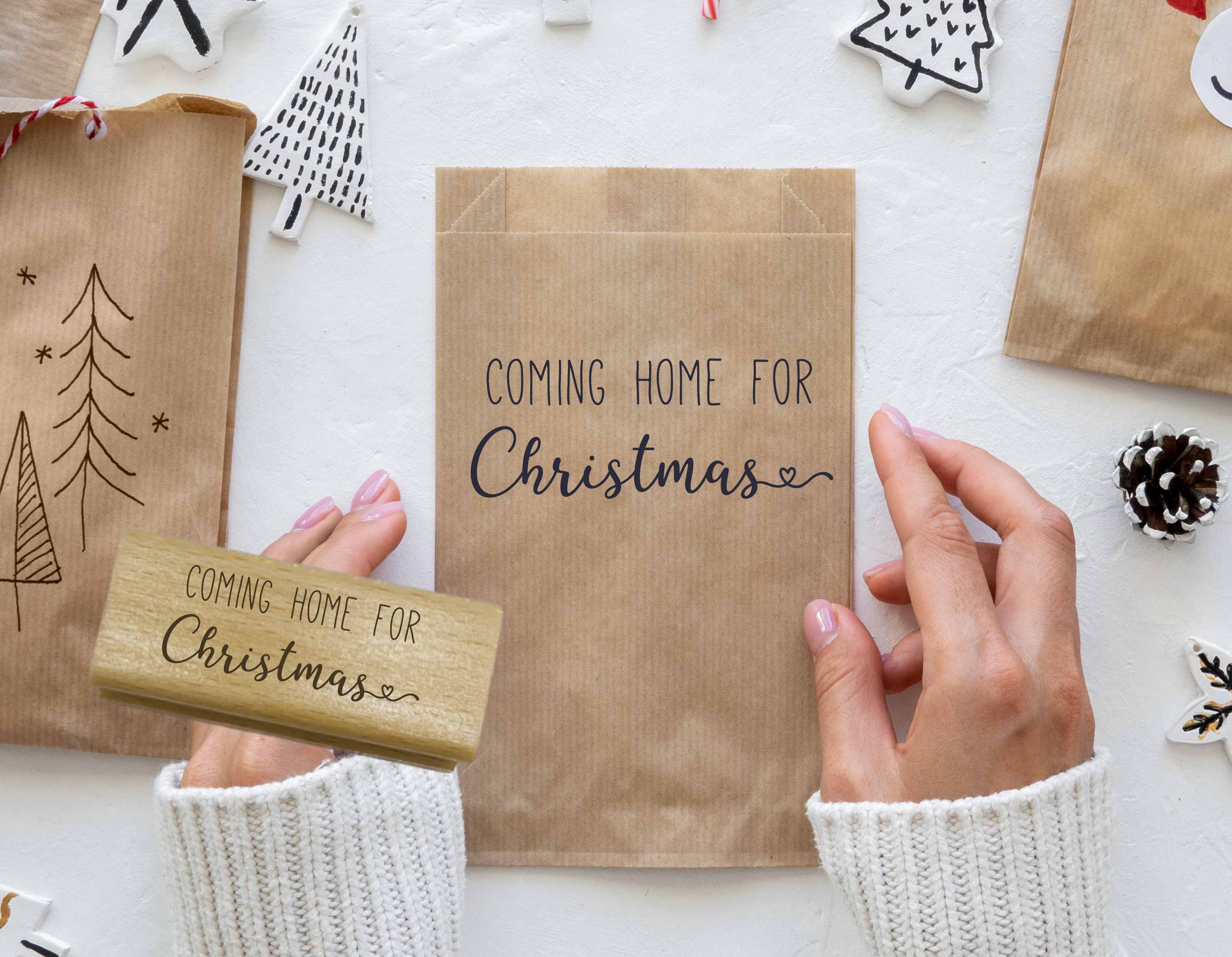 Stempel „Coming Home for Christmas“