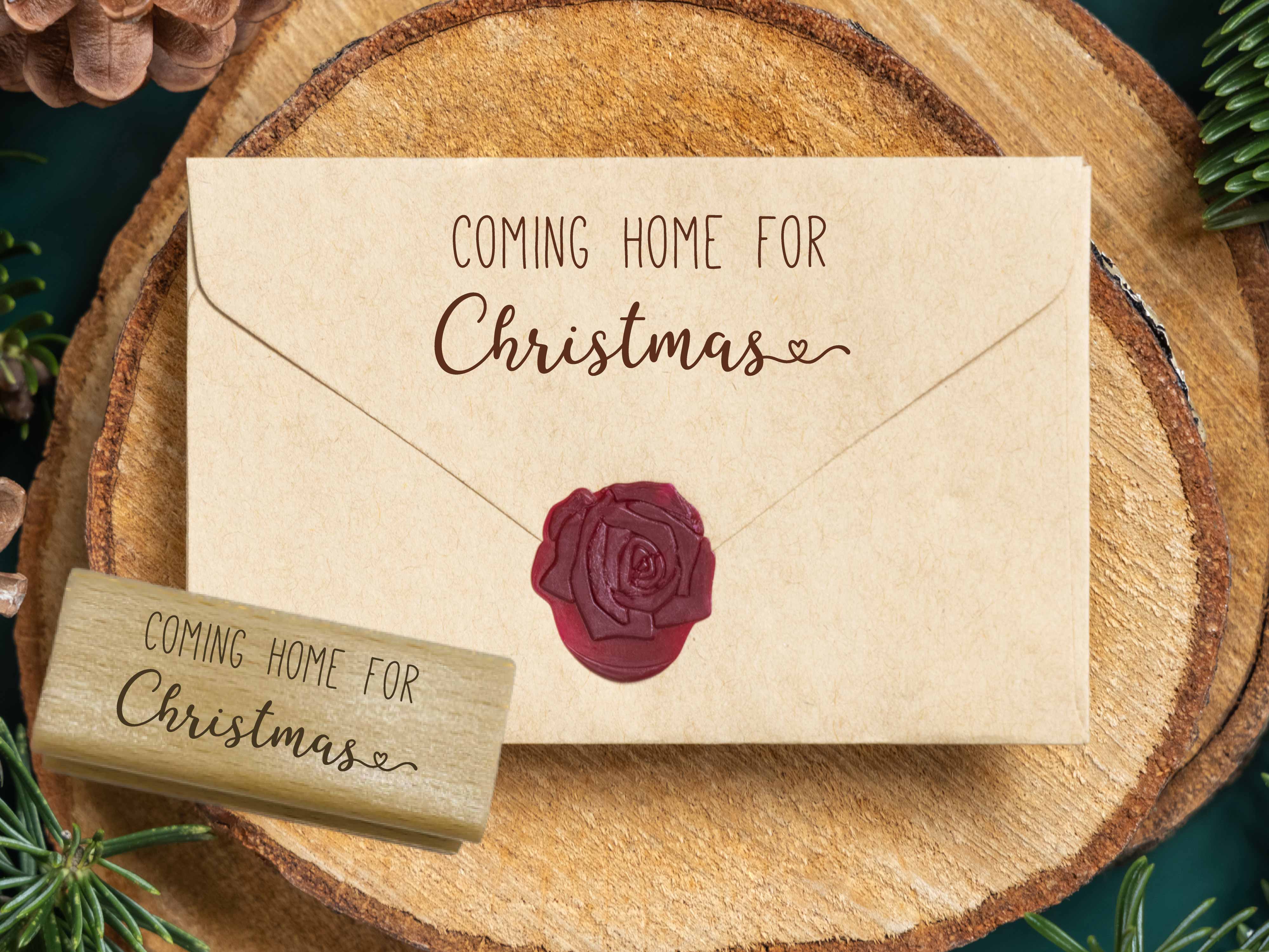 Stempel „Coming Home for Christmas“