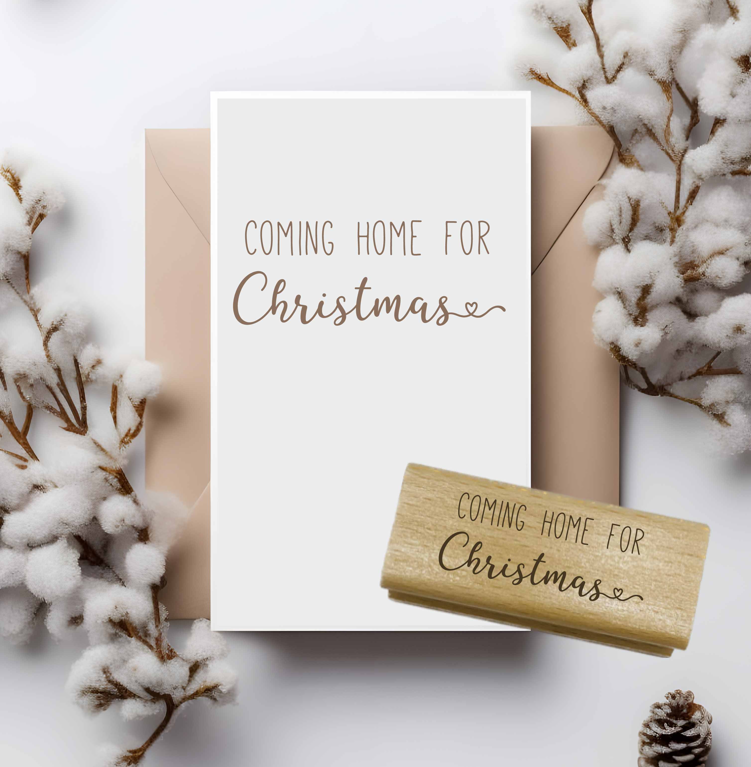 Stempel „Coming Home for Christmas“