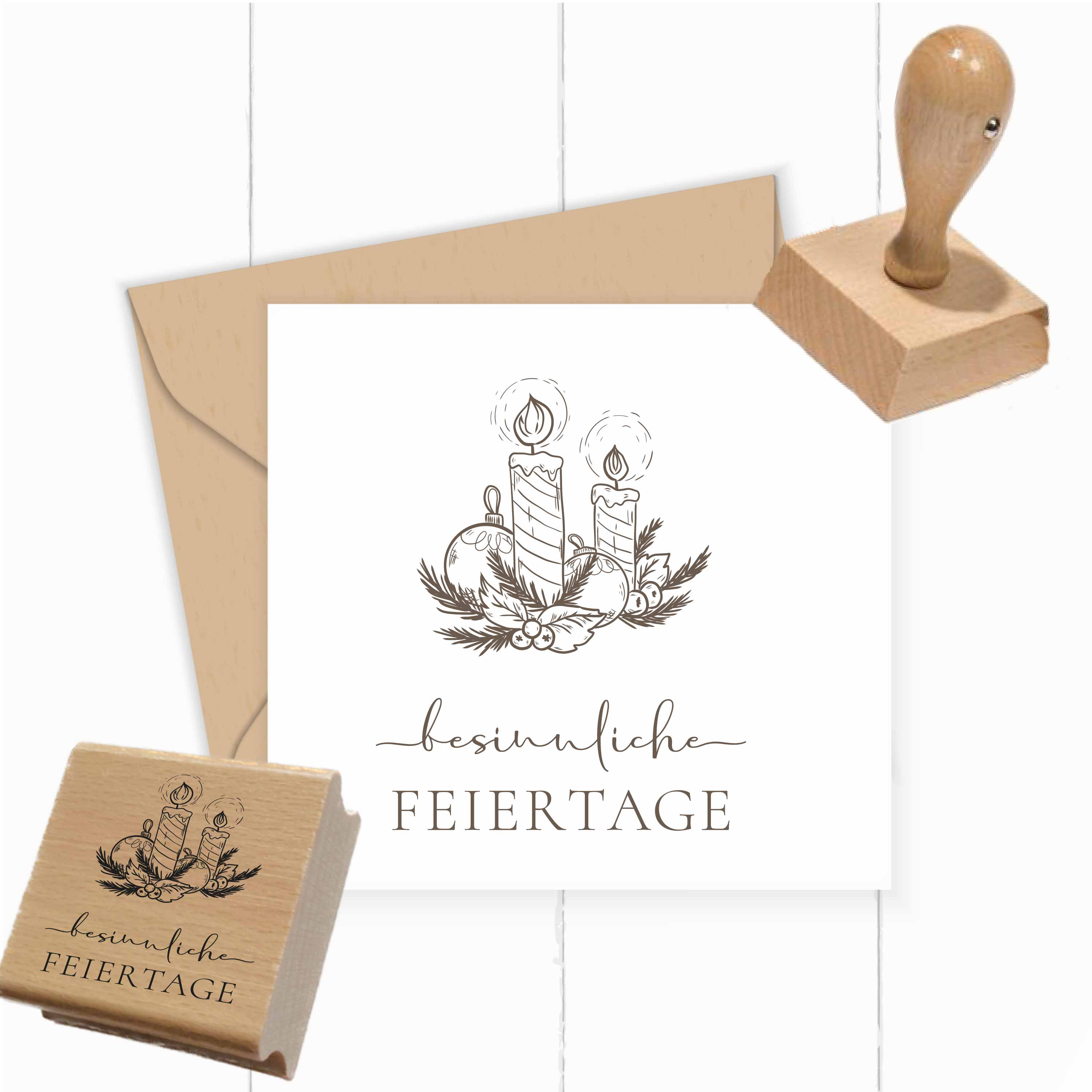 Christlicher Weihnachtsstempel „Besinnliche Feiertage“