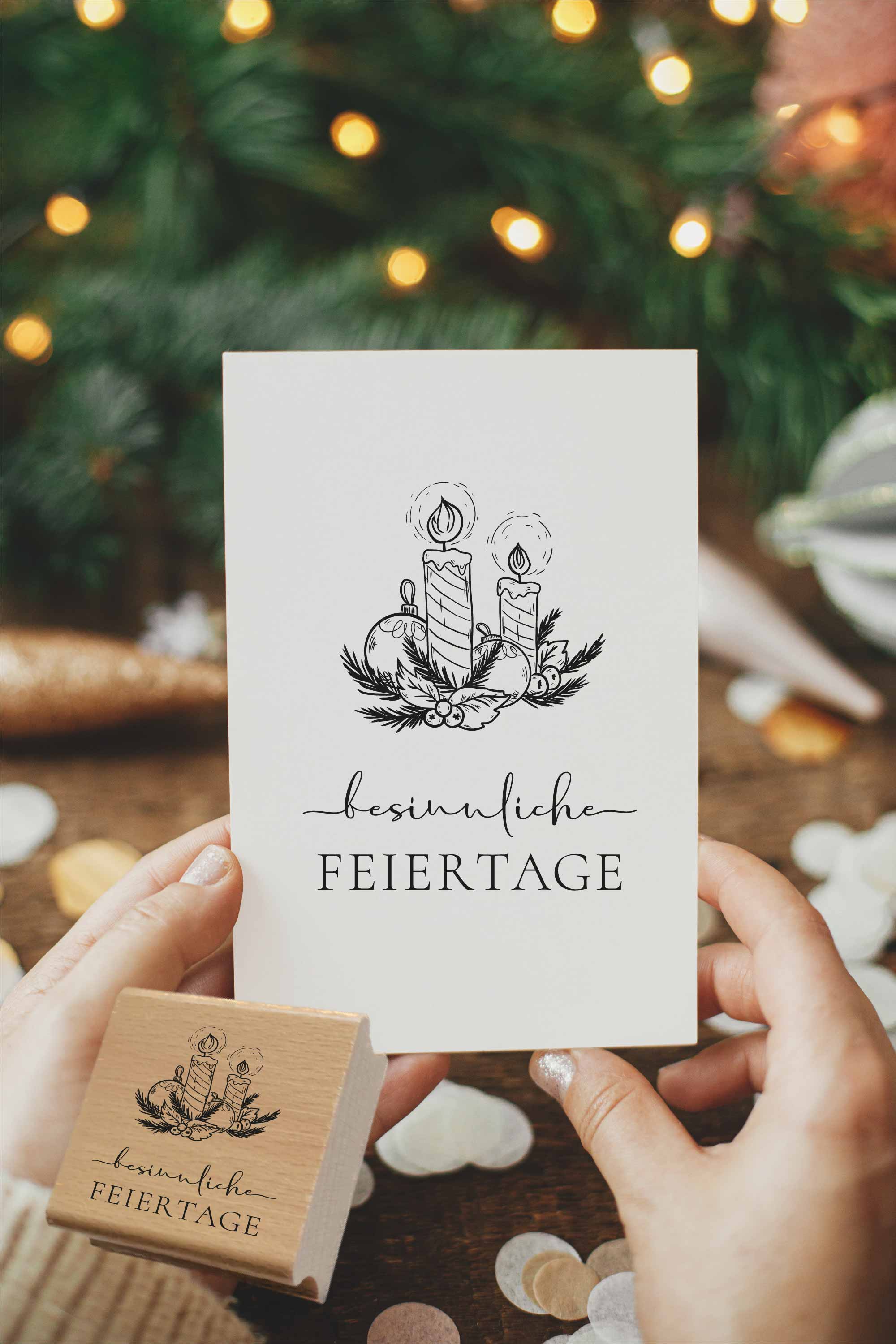 Christlicher Weihnachtsstempel „Besinnliche Feiertage“