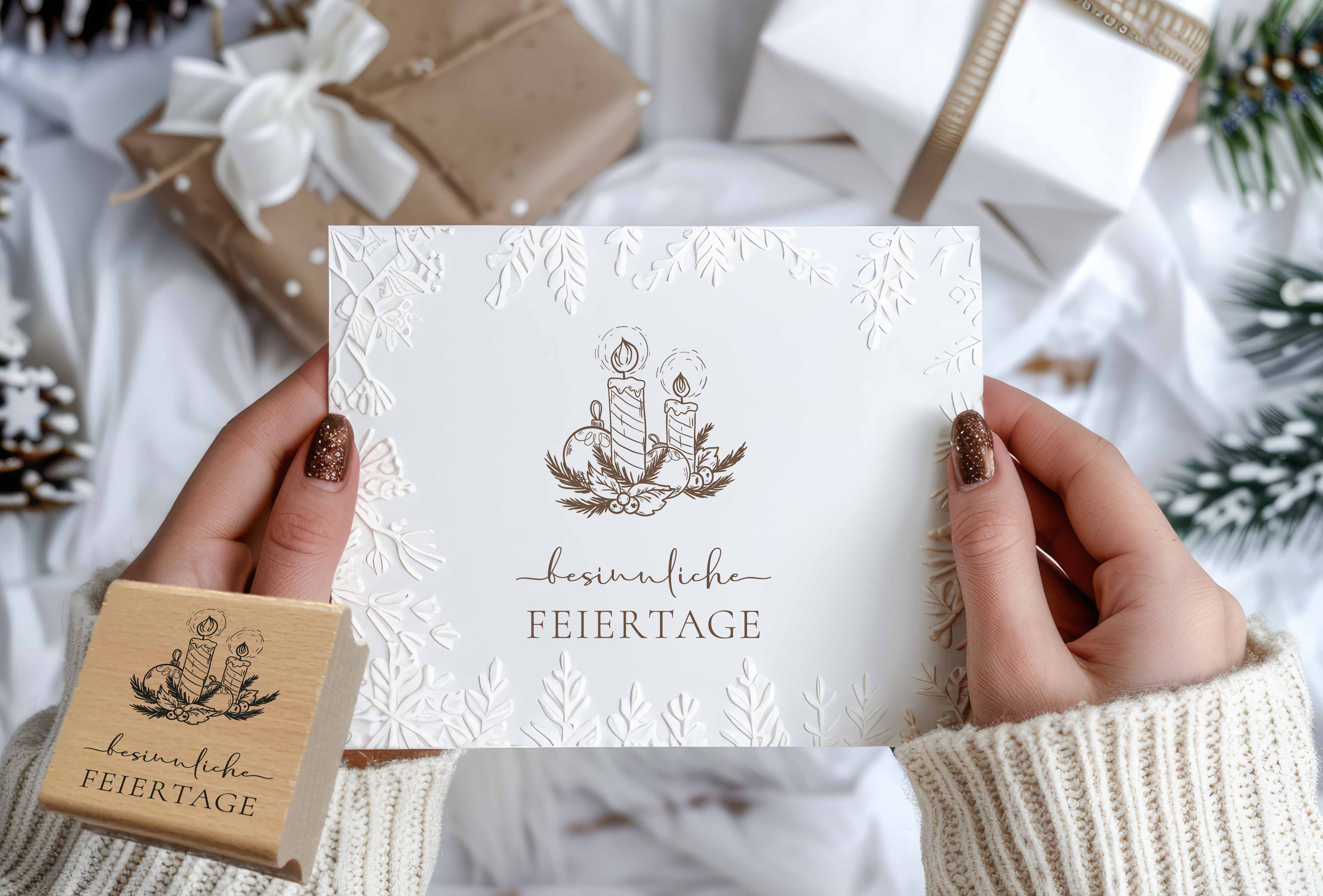 Christlicher Weihnachtsstempel „Besinnliche Feiertage“