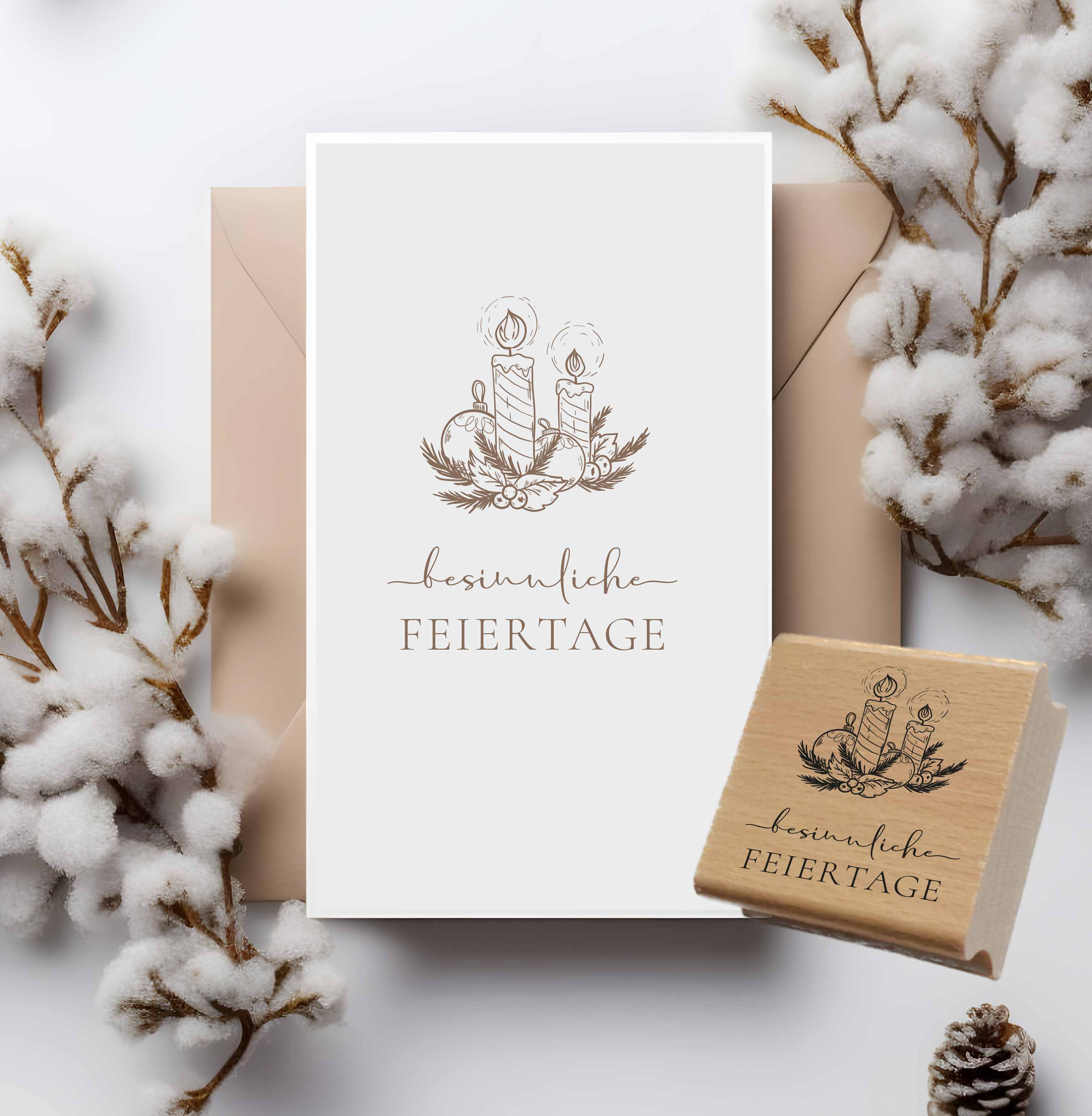 Christlicher Weihnachtsstempel „Besinnliche Feiertage“