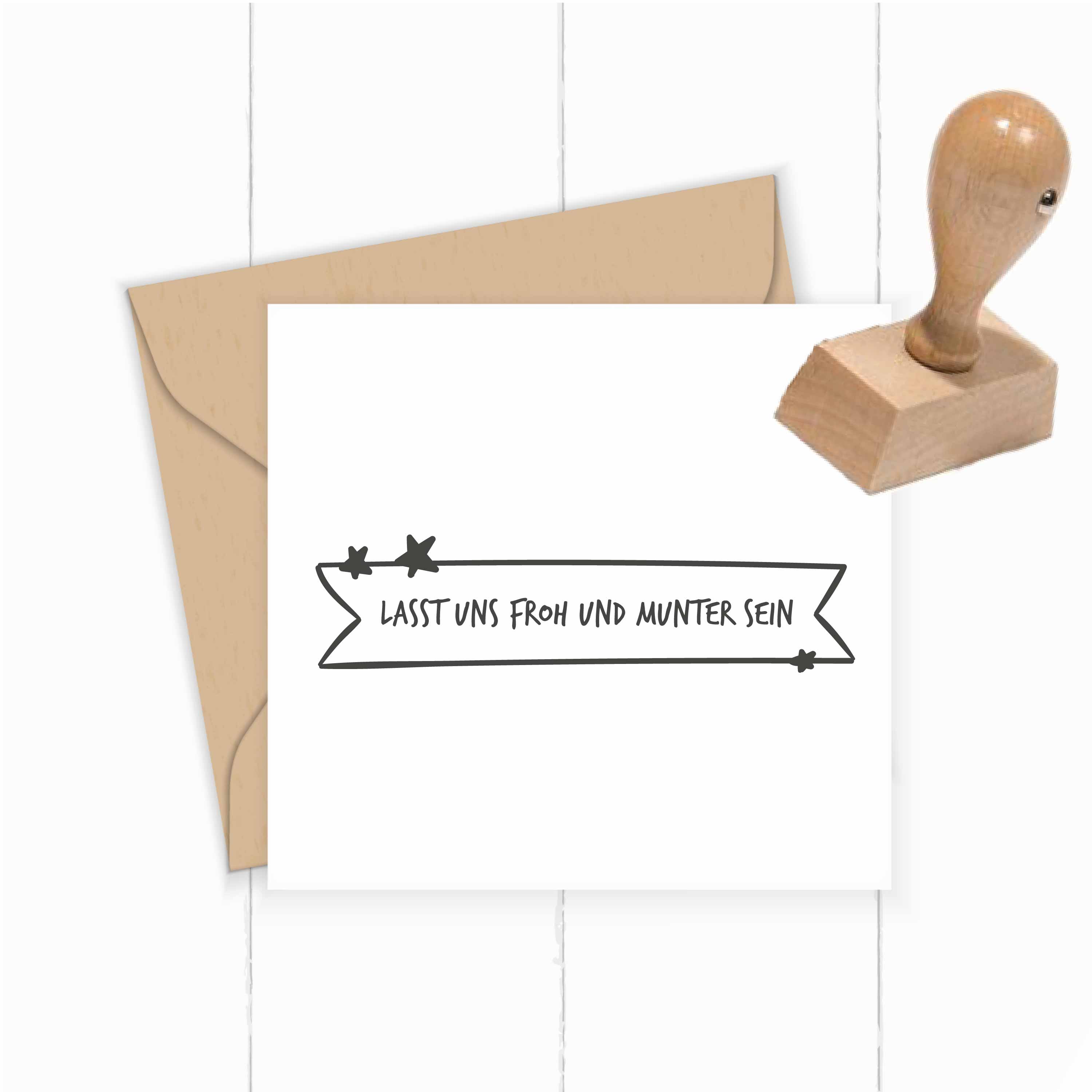 Weihnachtsstempel „Lasst uns froh und munter sein“ - ST0790