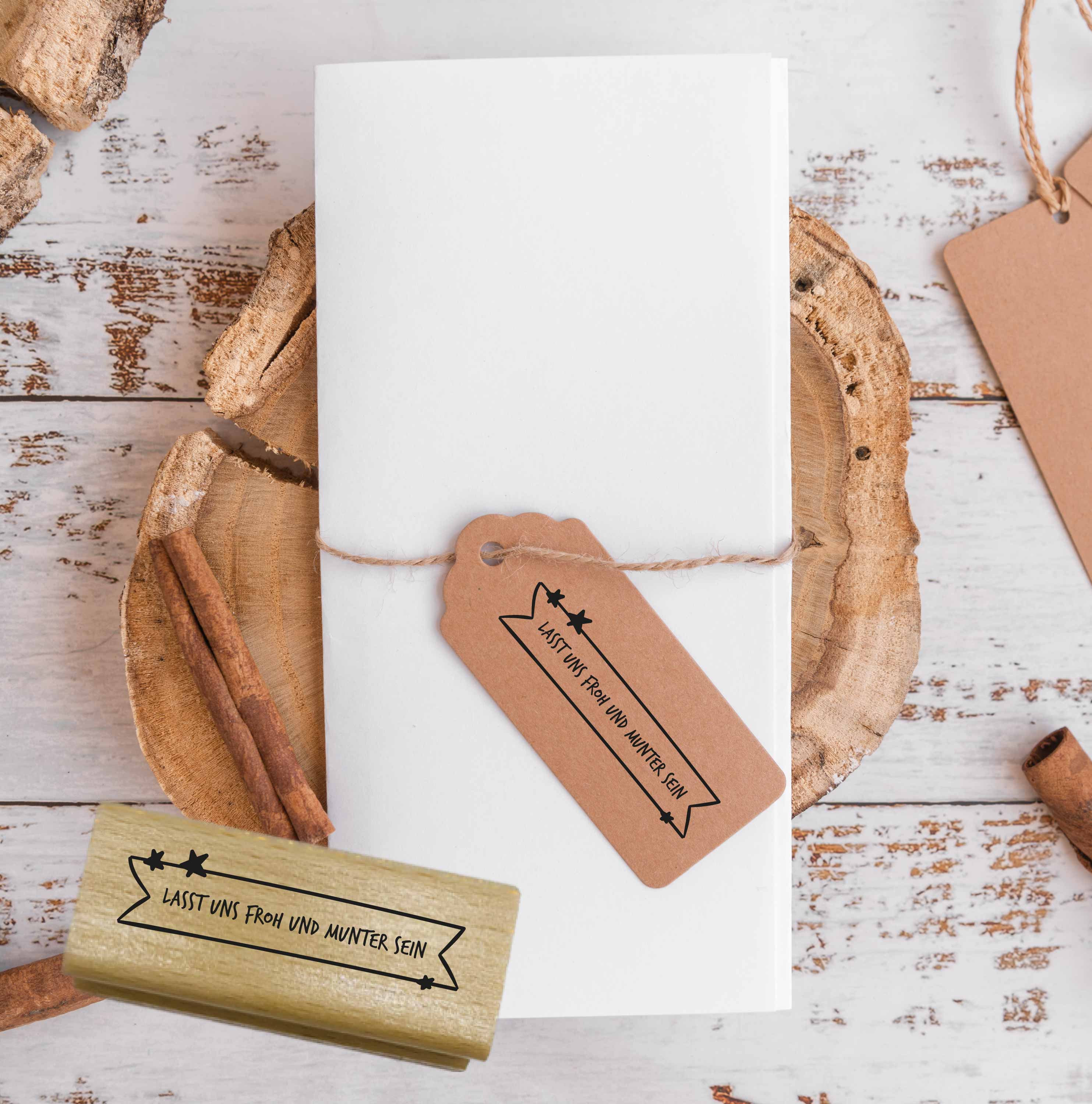 Weihnachtsstempel „Lasst uns froh und munter sein“