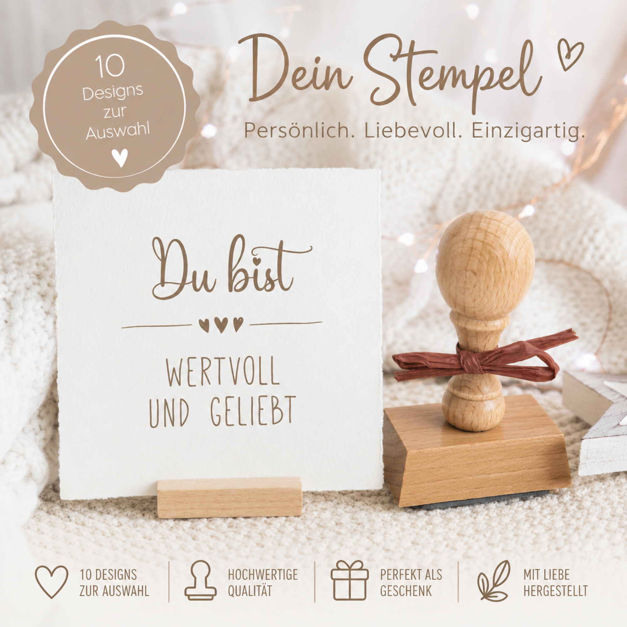 Stempel mit 10 liebevollen Motiven – Sprüche & Segenswünsche - ST0793
