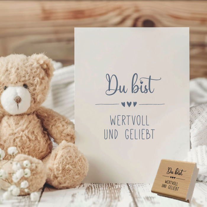 Stempel mit 10 liebevollen Motiven – Sprüche & Segenswünsche