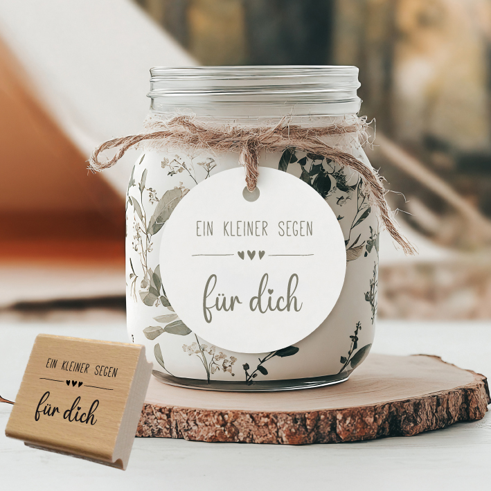 Stempel mit 10 liebevollen Motiven – Sprüche & Segenswünsche