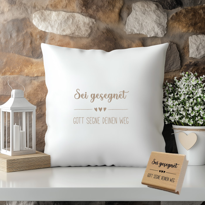 Stempel mit 10 liebevollen Motiven – Sprüche & Segenswünsche