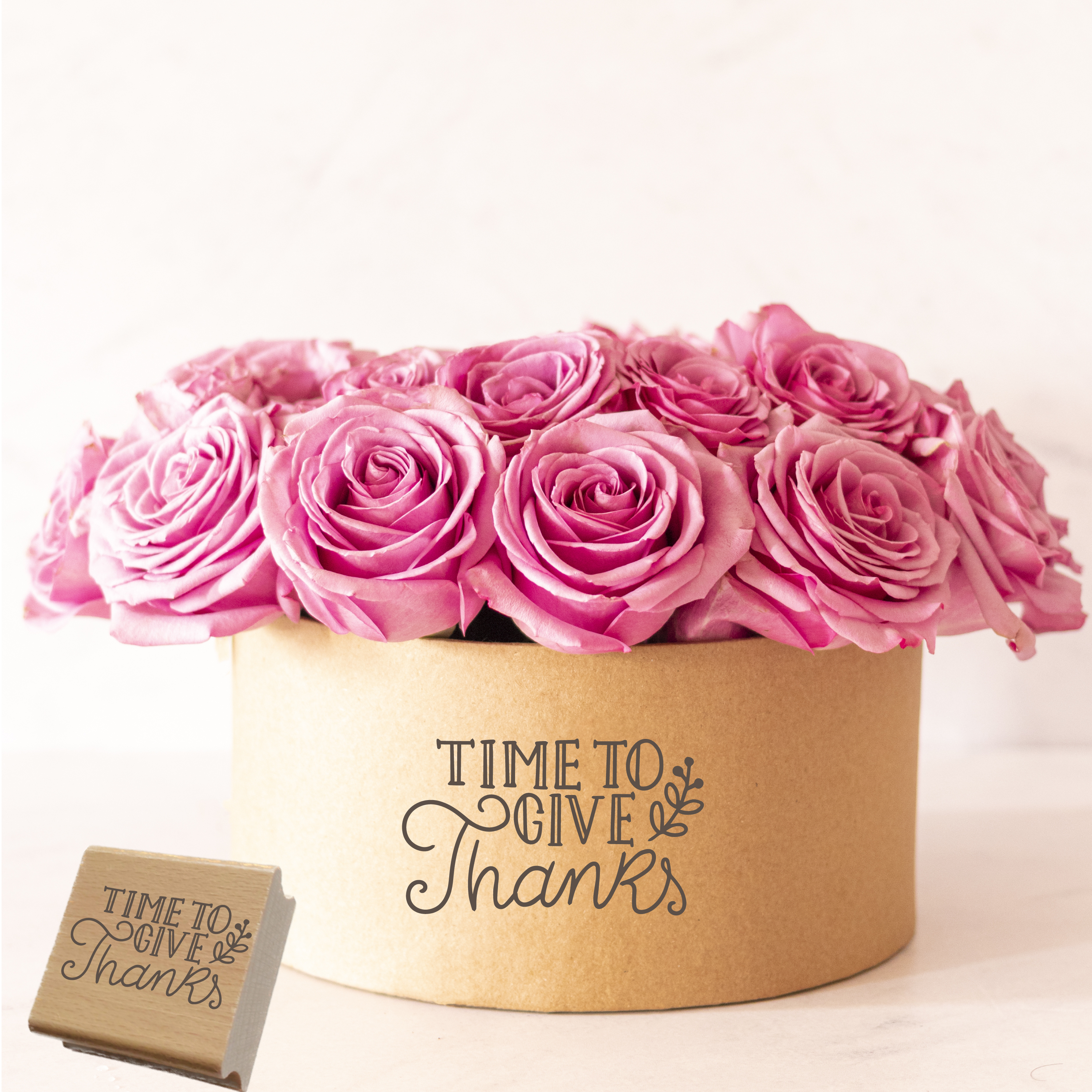 Thanksgiving Stempel „Time to Give Thanks“ | 4–10 cm