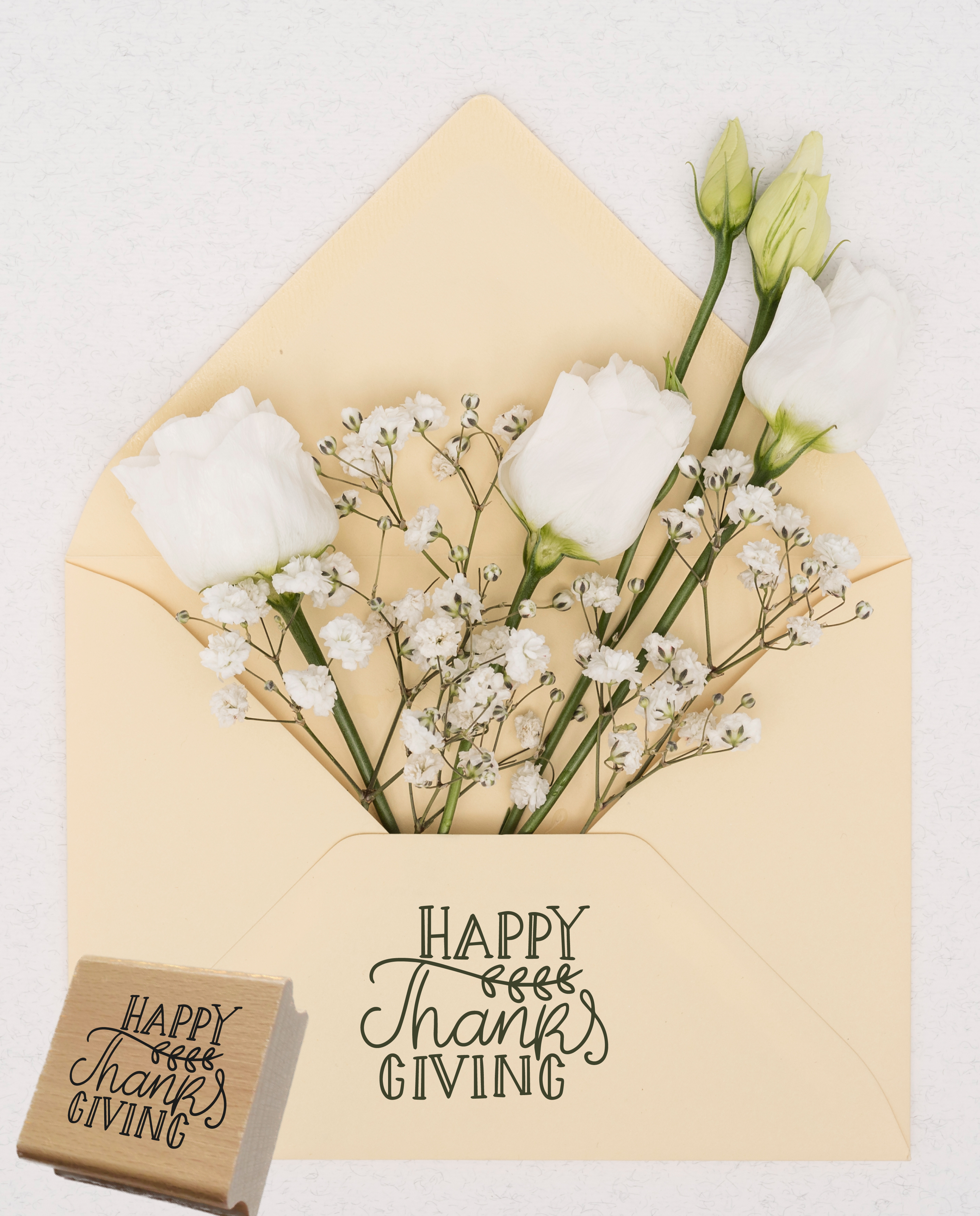 Thanksgiving Stempel „Happy Thanksgiving“ | Schriftstempel 4–10 cm