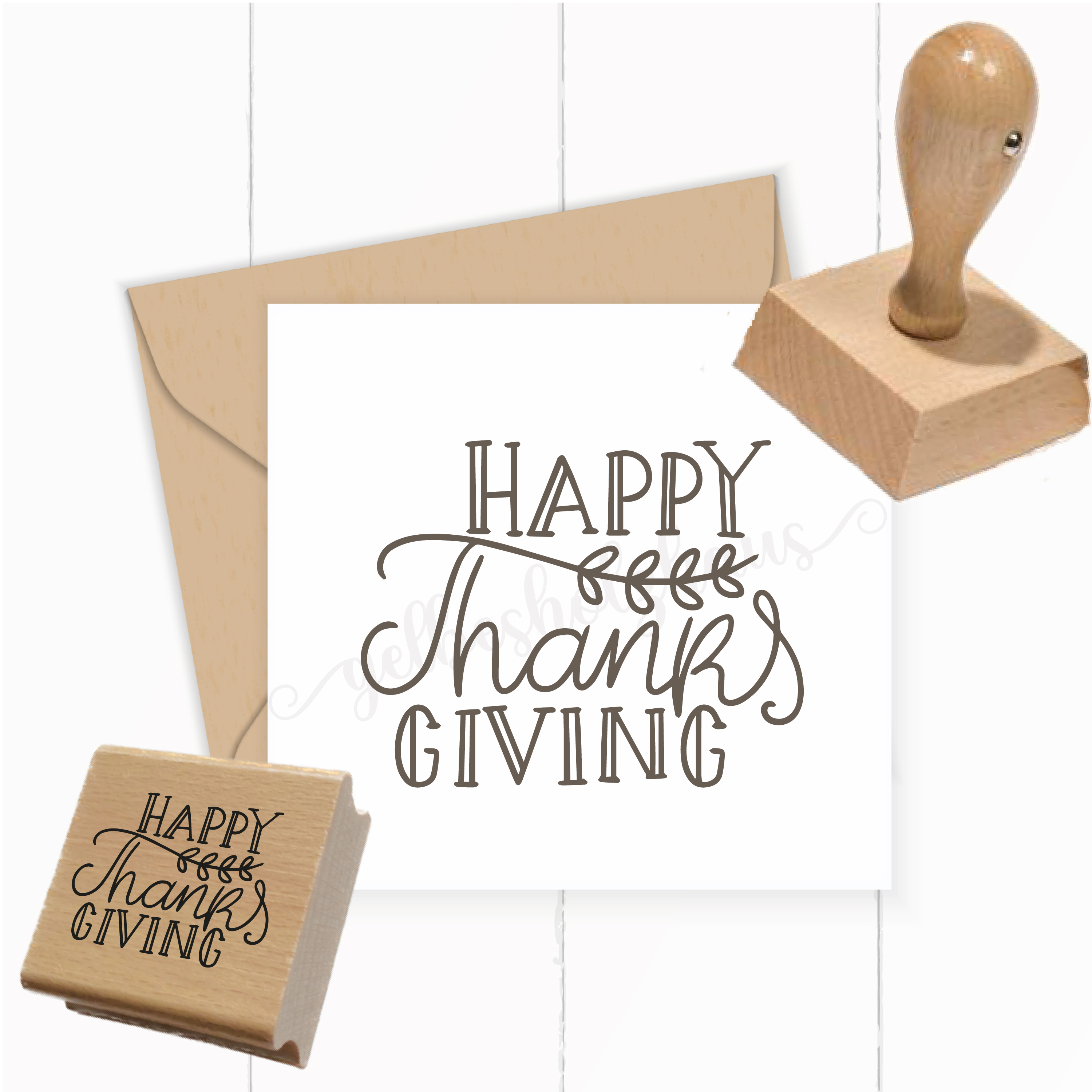 Thanksgiving Stempel „Happy Thanksgiving“ | Schriftstempel 4–10 cm - ST0798