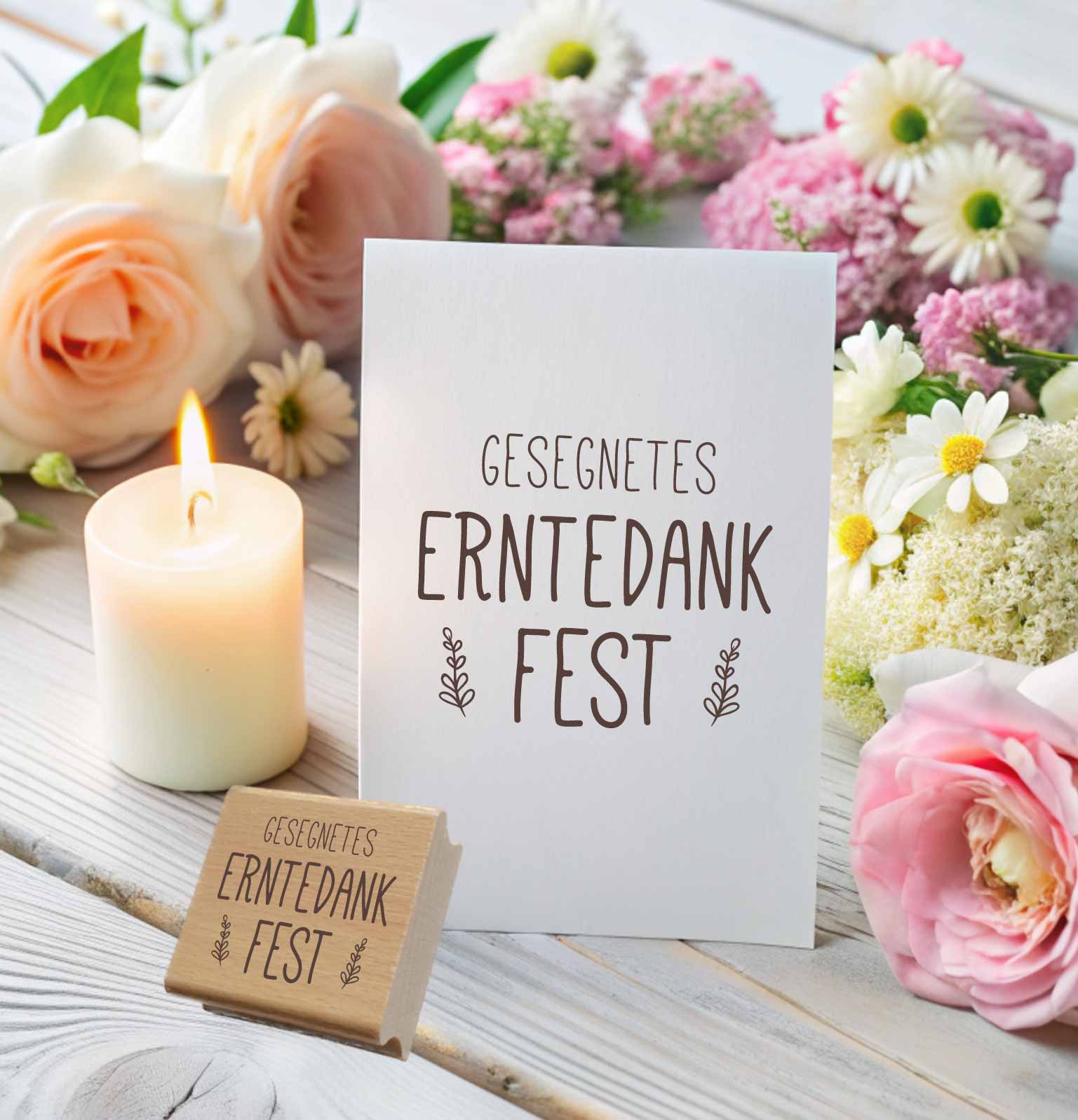 Erntedank Stempel „Gesegnetes Erntedankfest“ | 4–10 cm