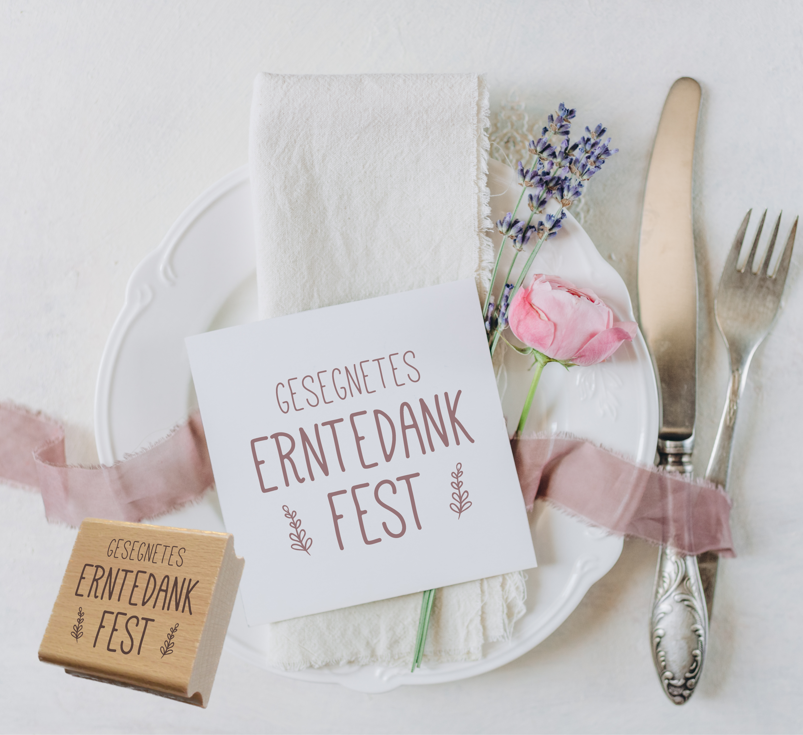 Erntedank Stempel „Gesegnetes Erntedankfest“ | 4–10 cm
